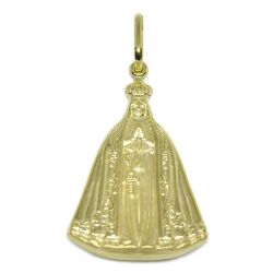 Pingente Nsra. Aparecida Grande Oca em Ouro Amarelo 18 Kilates - 25080